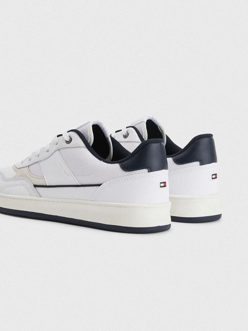 Férfi Tommy Hilfiger Bőr cupsole Alkalmi Cipő Fehér | HU 1448KOR